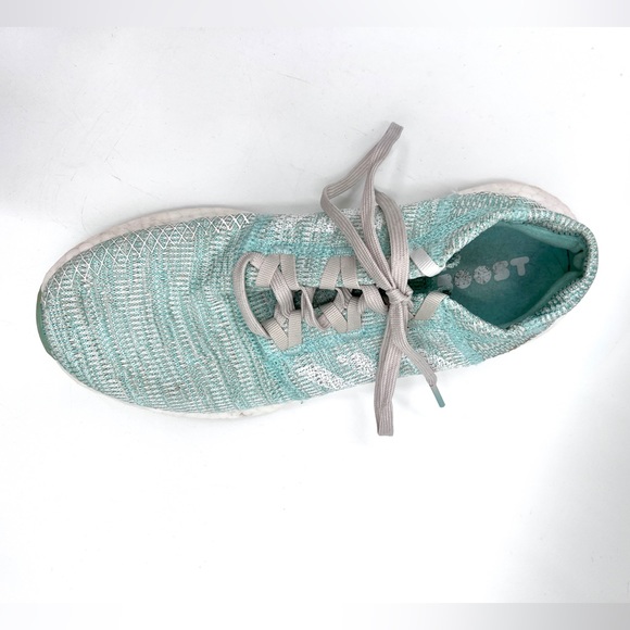 Adidas Pureboost Go Womens Size 8 Shoes Green Mint Knit Running Sneakers - Picture 4 of 15